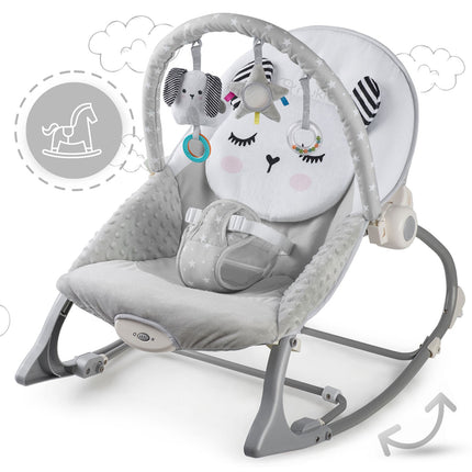 Multifunktionel Hoppestol med Vibration til Baby - Grå