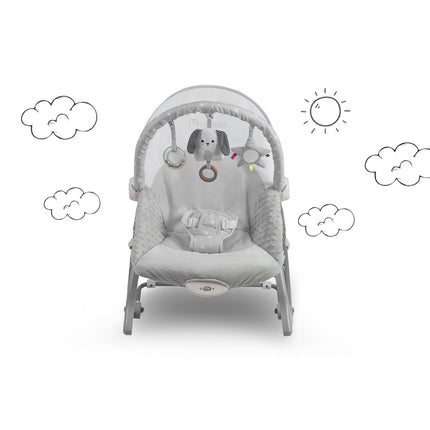Multifunktionel Hoppestol med Vibration til Baby - Grå