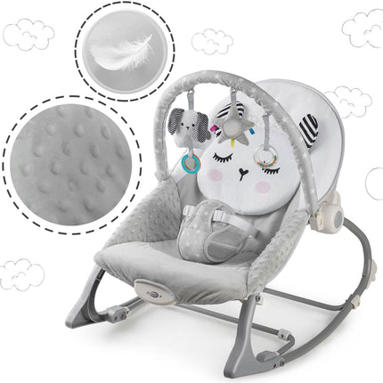Multifunktionel Hoppestol med Vibration til Baby - Grå