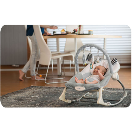 Multifunktionel Hoppestol med Vibration til Baby - Grå