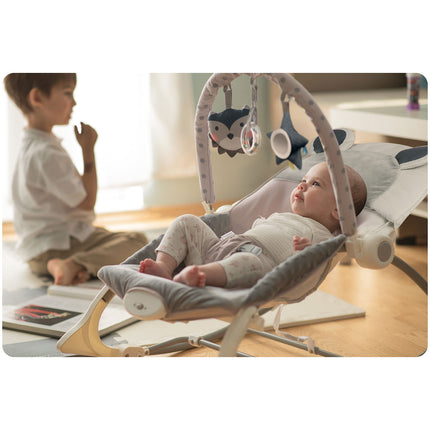 Multifunktionel Gyngestol med Vibrationer til Baby - Grå