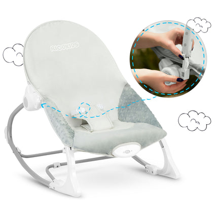 Multifunktionel Gyngestol med Vibrationer til Baby - Grå