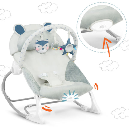 Multifunktionel Gyngestol med Vibrationer til Baby - Grå