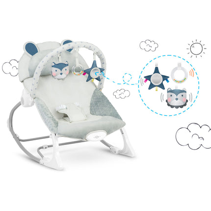 Multifunktionel Gyngestol med Vibrationer til Baby - Grå