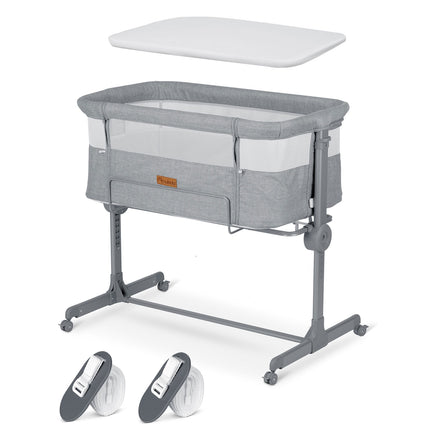 Sikker og komfortabel sideseng til baby - foldbar med højdejustering og aftagelig indgang
