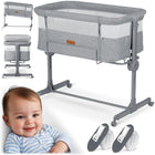 Sikker og komfortabel sideseng til baby - foldbar med højdejustering og aftagelig indgang