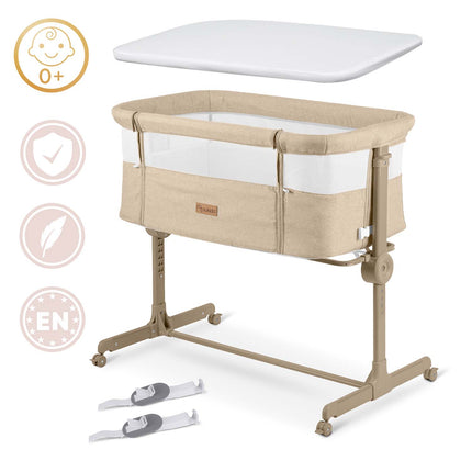 Foldbar sideseng til baby med højdejustering og sikkerhedsremme - Ideel til forældre