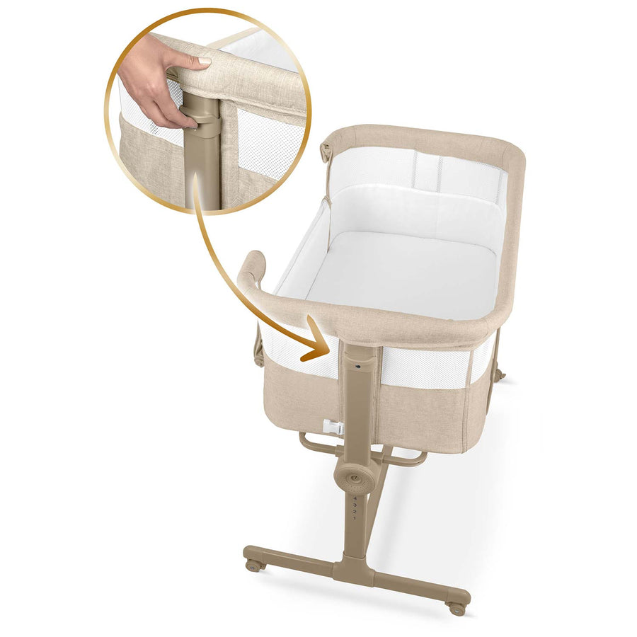 Foldbar sideseng til baby med højdejustering og sikkerhedsremme - Ideel til forældre