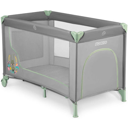 Rejseseng til børn - Foldbar og sikker med sideindgang, 125x65x78 cm