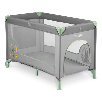 Rejseseng til børn - Foldbar og sikker med sideindgang, 125x65x78 cm