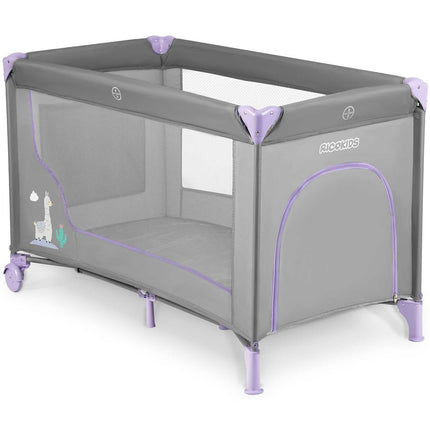 Rejseseng til børn - Foldbar, sikker og praktisk med sideindgang - 125x65x78 cm