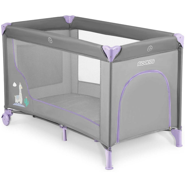 Rejseseng til børn - Foldbar, sikker og praktisk med sideindgang - 125x65x78 cm