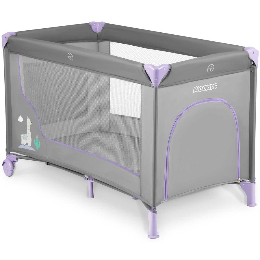 Rejseseng til børn - Foldbar, sikker og praktisk med sideindgang - 125x65x78 cm