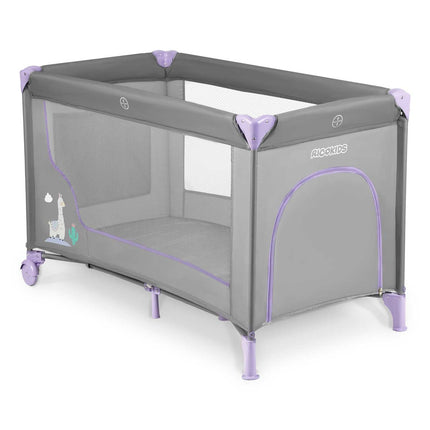 Rejseseng til børn - Foldbar, sikker og praktisk med sideindgang - 125x65x78 cm