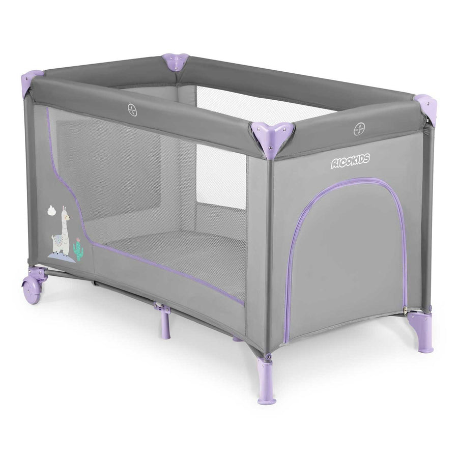 Rejseseng til børn - Foldbar, sikker og praktisk med sideindgang - 125x65x78 cm