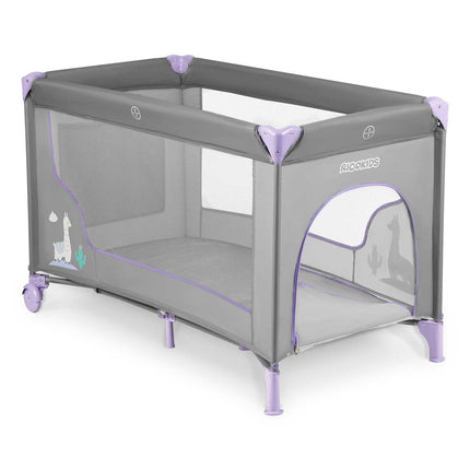 Rejseseng til børn - Foldbar, sikker og praktisk med sideindgang - 125x65x78 cm