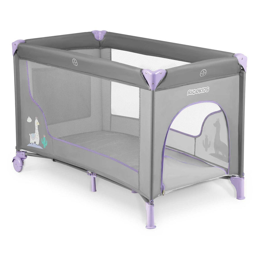 Rejseseng til børn - Foldbar, sikker og praktisk med sideindgang - 125x65x78 cm