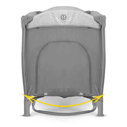 Rejseseng 125x65x78 cm - Praktisk og sikker til børn, foldbar med myggenet og puslebord