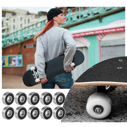 ABEC-9 lejer til løbehjul - 10 stk. højpræcisionslejer til skateboards, rulleskøjter og stuntløbehjul