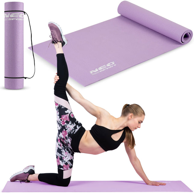 Træningsmåtte 173 x 61 cm - Skridsikker, Vandtæt og Holdbar til Yoga, Pilates og Fitness