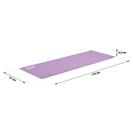 Træningsmåtte 173 x 61 cm - Skridsikker, Vandtæt og Holdbar til Yoga, Pilates og Fitness