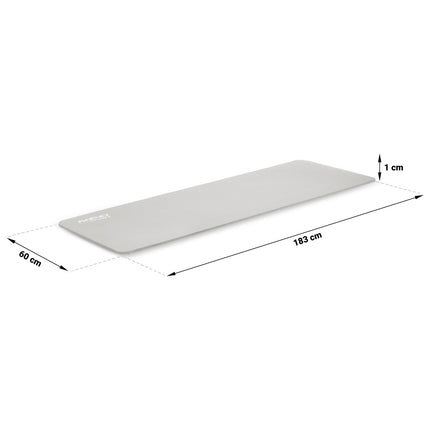 Træningsmåtte 183 x 60 cm - Skridsikker og Vandtæt til Yoga, Pilates og Fitness