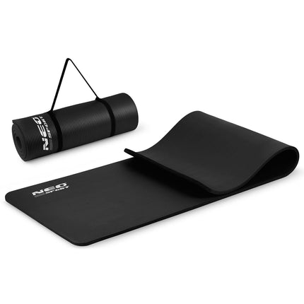 Træningsmåtte i NBR - 183 x 60 cm, skridsikker og vandtæt til yoga, fitness og hjemmeøvelser