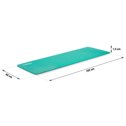 Træningsmåtte 183 x 60 cm - Skridsikker, Vandtæt og Holdbar til Yoga, Pilates og Fitness