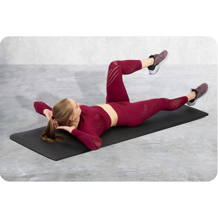 Træningsmåtte med huller 183 x 60 cm - Skridsikker, vandafvisende og komfortabel til yoga, pilates og fitness
