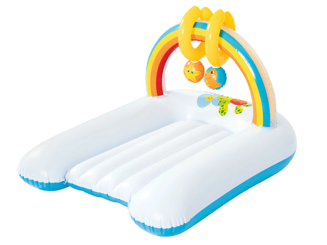 Oppustelig puslemåtte til baby - praktisk og sikker skifteplads til rejser og hjemmebrug, 81 x 63 x 46 cm