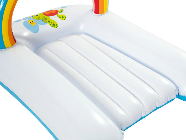 Oppustelig puslemåtte til baby - praktisk og sikker skifteplads til rejser og hjemmebrug, 81 x 63 x 46 cm