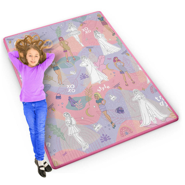 XXL malemåtte til børn - Rullemåtte med GRATIS tuscher, 120 x 92 cm, vaskbar og genanvendelig
