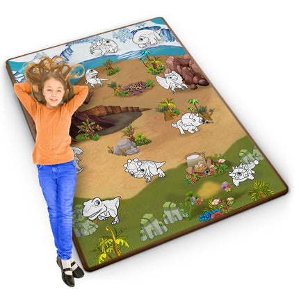 XXL malemåtte til børn - 120 x 90 cm med gratis tuscher, ideel til leg og kreative aktiviteter