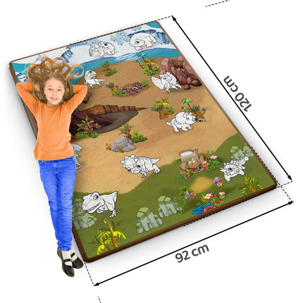 XXL malemåtte til børn - 120 x 90 cm med gratis tuscher, ideel til leg og kreative aktiviteter