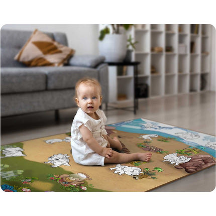 XXL malemåtte til børn - 120 x 90 cm med gratis tuscher, ideel til leg og kreative aktiviteter