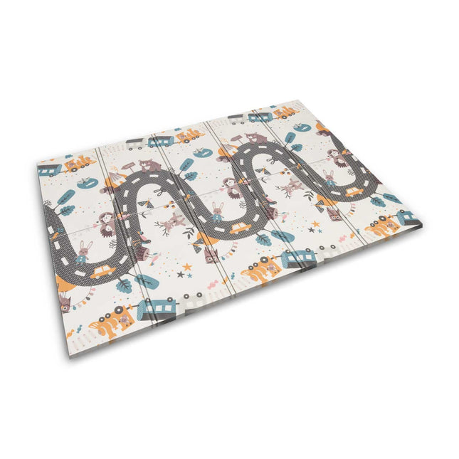 Foldbar skummåtte til børn 200 x 150 x 1 cm – tosidet legemåtte af XPE-skum