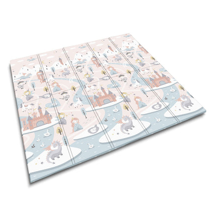 Foldbar skummåtte til børn - 200 x 180 cm, komfortabel og sikker til leg og læring