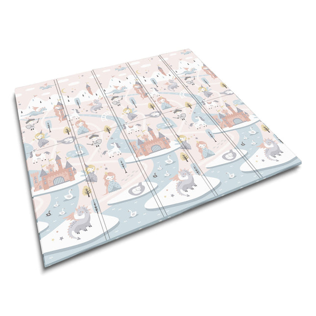 Foldbar skummåtte til børn - 200 x 180 cm, komfortabel og sikker til leg og læring
