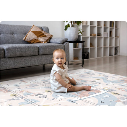 Foldbar skummåtte til børn - 200 x 180 cm, komfortabel og sikker til leg og læring