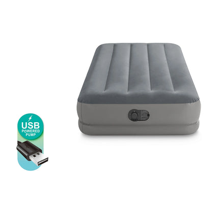 Oppustelig madras med indbygget elektrisk pumpe - 191x99x30 cm, perfekt til gæster