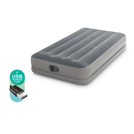 Oppustelig madras med indbygget elektrisk pumpe - 191x99x30 cm, perfekt til gæster
