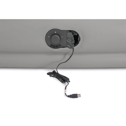 Oppustelig madras med indbygget elektrisk pumpe - 191x99x30 cm, perfekt til gæster