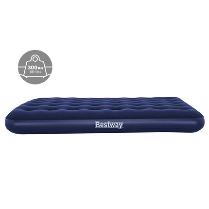 Dobbelt luftmadras 191 x 137 x 22 cm med elektrisk pumpe og velouroverflade – Bestway