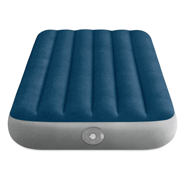 Luftmadras 191 x 99 x 25 cm til 1 person med indbygget genopladelig pumpe og USB-kabel – Intex