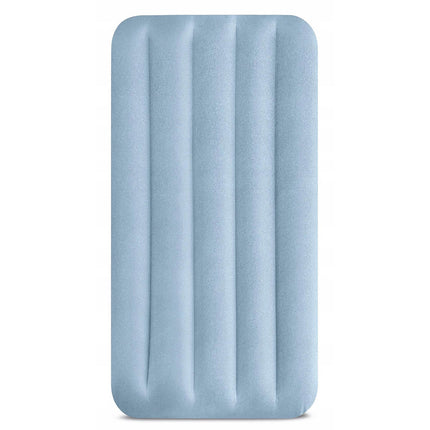 Luftmadras i velour 191 x 99 x 36 cm til 1 person med indbygget USB-pumpe, op til 136 kg – Intex