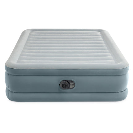 Dobbelt luftmadras 203 x 152 x 46 cm med indbygget elektrisk pumpe – Intex