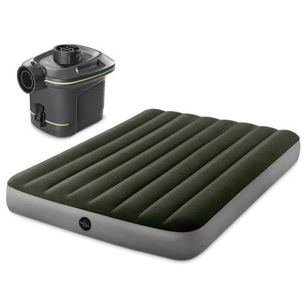 Oppustelig dobbeltmadras med elektrisk pumpe - 191 x 137 x 25 cm, komfortabel og holdbar til camping og gæsteværelset