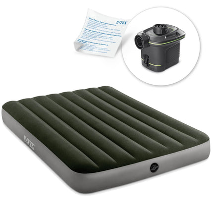 Oppustelig dobbeltmadras med elektrisk pumpe - 191 x 137 x 25 cm, komfortabel og holdbar til camping og gæsteværelset