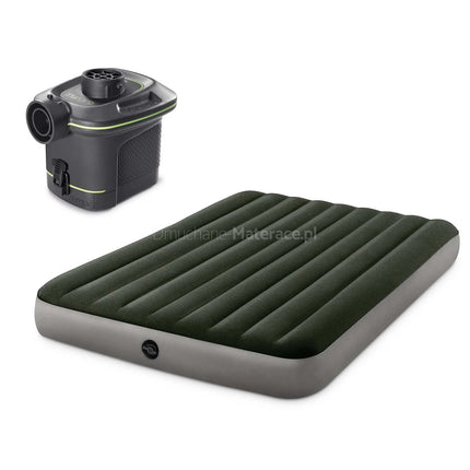 Oppustelig dobbeltmadras med elektrisk pumpe - 203 x 152 x 25 cm, komfortabel og holdbar til camping og gæsteværelset