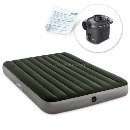 Oppustelig dobbeltmadras med elektrisk pumpe - 203 x 152 x 25 cm, komfortabel og holdbar til camping og gæsteværelset